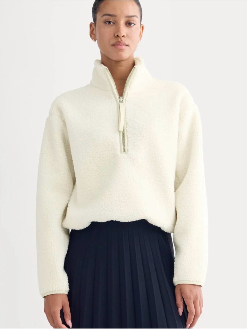 Everlane Reversible Teddy Half-Zip Pullover